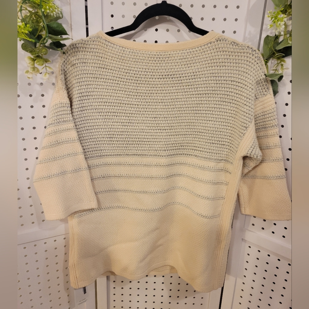 LAFAYETTE Cashmere linen & wool sparkle sweater. S - Picture 3 of 6